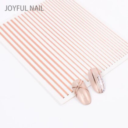 Sticker J Líneas oro rosa