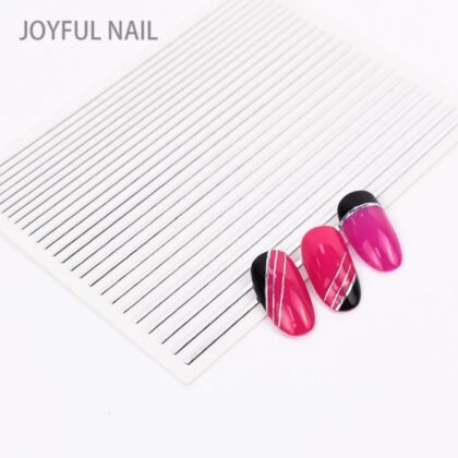 Sticker J Líneas plateadas