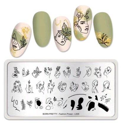 Plantilla de stamping Born Pretty Fashion Power L005