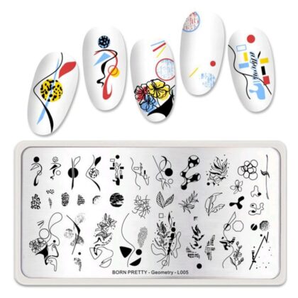 Plantilla de stamping Born Pretty Geometry L005