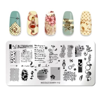 Plantilla de stamping Nicole Diary 112