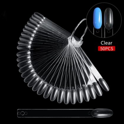 Muestrario de uñas transparentes