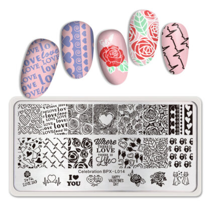 Plantilla de stamping Born Pretty Celebration L014