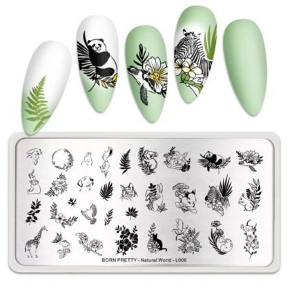 Plantilla de stamping Born Pretty Natural World L006